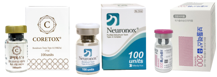 ボトックス3種（コアトックス、ニューロノックス、ボツラックス）