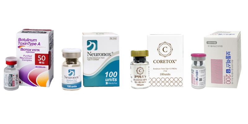 ボトックス治療の製剤の種類を説明するイメージ