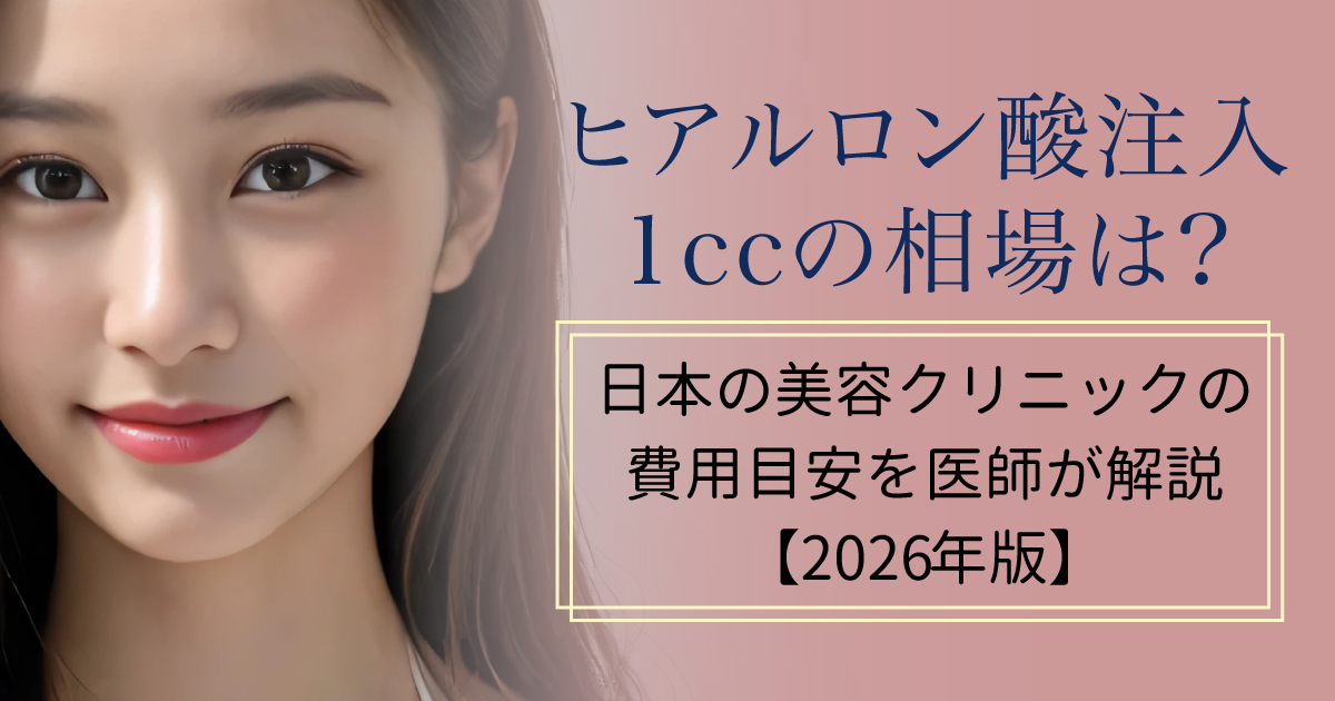 ヒアルロン酸注入1ccの相場を医師が解説するイメージ