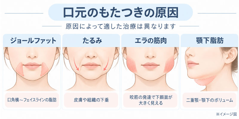 口元のもたつきの原因