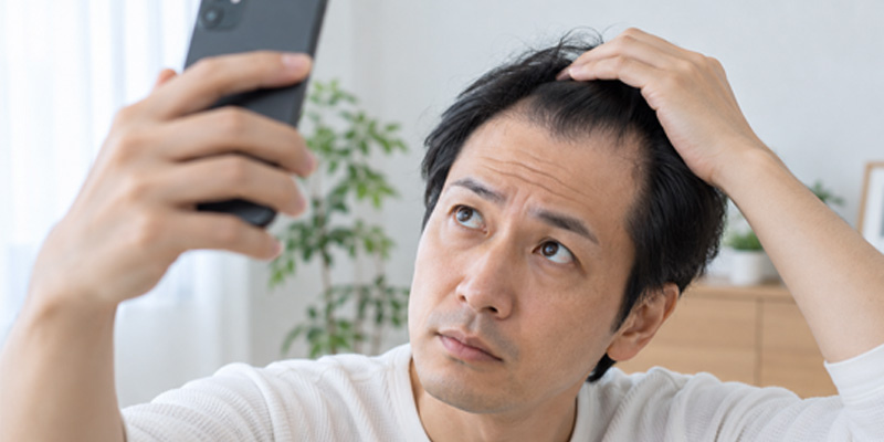 AGA治療中の生え際と毛量の変化を写真で比較する方法