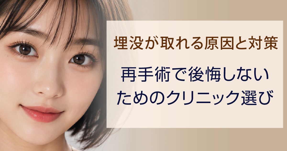 二重埋没法が取れる原因と再手術の対策を解説
