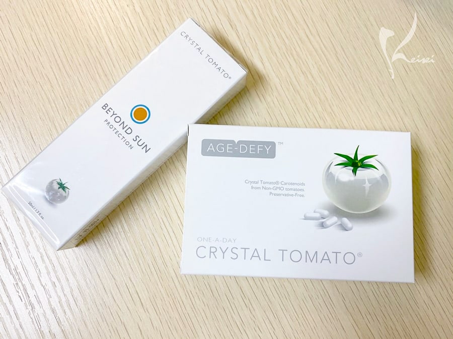 飲む日焼け止め「クリスタルトマト」と塗る日焼け止め「ビヨンドサンプロテクション」の商品画像