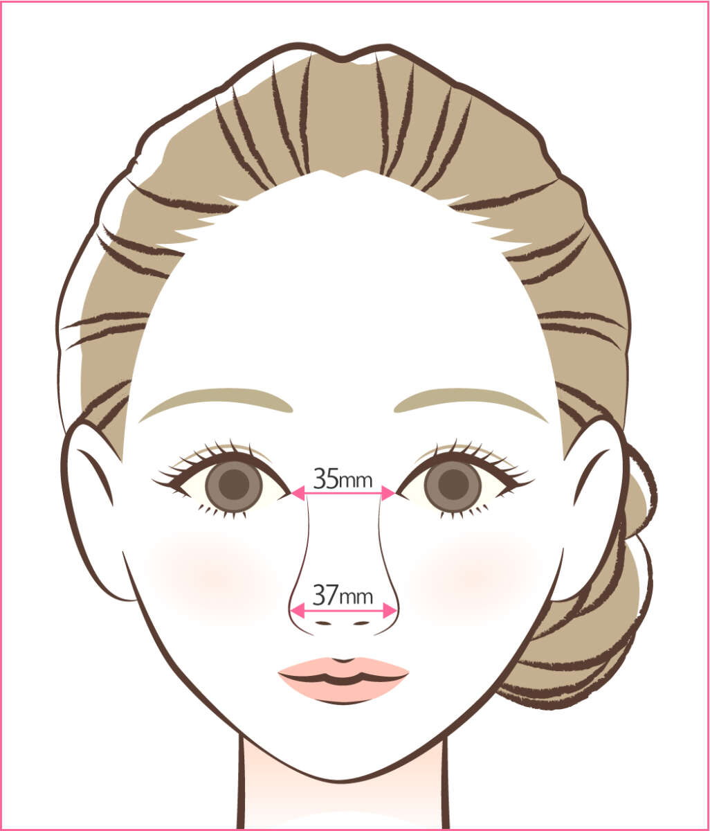 小鼻の幅のイラスト